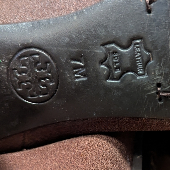 Tory Burch Leather Chelsea Boot Mocha Brown Heel Booties Women's 7 Western Boho - Picture 6 of 12